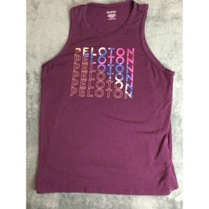 Peloton Women's Small Racer Tank Top Shirt Purple HO121 Pima Graphic